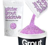 Hemway Glitter Grout Additive add Sparkle to Mosaic Tiles, Bathrooms, Wet Rooms, Kitchens, Tiled Based Rooms and Cement Based Grouts 100g / 3.5oz - Lavender Purple