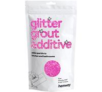 Hemway Glitter Grout Additive - Baby Pink Iridescent | 100g Chunky Flakes for Adding Sparkle to Old & New Kitchen & Bathroom Tiles | Enhance Your Indoor Grouting Projects with a Sparkly Effect