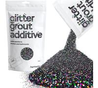 Hemway Glitter Grout Additive - Black Holographic | 100g Metallic Flakes for Adding Sparkle to Old & New Kitchen & Bathroom Tiles | Enhance Your Indoor Grouting Projects with a Sparkly Effect