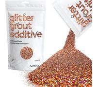 Hemway Glitter Grout Additive - Bronze Brown Holographic | 100g Ultrafine Flakes for Adding Sparkle to Kitchen & Bathroom Tiles | Enhance Your Indoor Grouting Projects with a Sparkly Effect