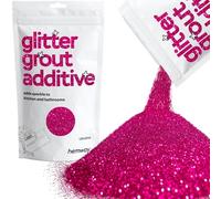 Hemway Glitter Grout Additive - Dark Rose Pink | 100g Ultrafine Flakes for Adding Sparkle to Old & New Kitchen & Bathroom Tiles | Enhance Your Indoor Grouting Projects with a Sparkly Effect