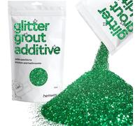 Hemway Glitter Grout Additive - Emerald Green | 100g Metallic Flakes for Adding Sparkle to Old & New Kitchen & Bathroom Tiles | Enhance Your Indoor Grouting Projects with a Durable Sparkly Effect