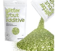 Hemway Glitter Grout Additive - Olive Green | 100g Metallic Flakes for Adding Sparkle to Old & New Kitchen & Bathroom Tiles | Enhance Your Indoor Grouting Projects with a Durable Sparkly Effect
