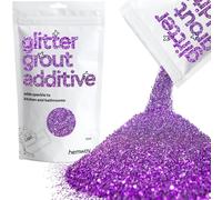 Hemway Glitter Grout Additive - Purple | 100g Metallic Flakes for Adding Sparkle to Old & New Kitchen & Bathroom Tiles | Enhance Your Indoor Grouting Projects with a Durable Sparkly Effect