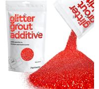Hemway Glitter Grout Additive - Red | 100g Microfine Metallic Flakes for Adding Sparkle to Old & New Kitchen & Bathroom Tiles | Enhance Your Indoor Grouting Projects with a Durable Sparkly Effect