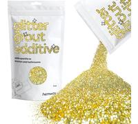 Hemway Glitter Grout Additive - Sand Gold | 100g Metallic Flakes for Adding Sparkle to Old & New Kitchen & Bathroom Tiles | Enhance Your Indoor Grouting Projects with a Durable Sparkly Effect