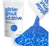 Hemway Glitter Grout Additive - Sapphire Blue | 100g Chunky Metallic Flakes for Adding Sparkle to Old & New Kitchen & Bathroom Tiles | Enhance Your Indoor Grouting Projects with a Sparkly Effect
