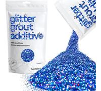 Hemway Glitter Grout Additive - Sapphire Blue Holographic | 100g Chunky Flakes for Adding Sparkle to Kitchen & Bathroom Tiles | Enhance Your Indoor Grouting Projects with a Sparkly Effect