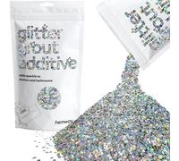 Hemway Glitter Grout Additive - Silver Holographic Stars & Moons | Flakes for Adding Sparkle to Kitchen & Bathroom Tiles | Enhance Your Indoor Grouting Projects with a Sparkly Effect | 100 g
