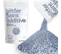 Hemway Glitter Paint Additive - Azure Blue | 100g Fine Metallic Flakes for Adding Sparkle to Paints & Wood Varnish | Add to Emulsion, Acrylic & Latex for Indoor Sparkly Walls