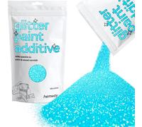Hemway Glitter Paint Additive - Baby Blue Iridescent | 100g Microfine Metallic Flakes for Adding Sparkle to Paints & Wood Varnish | Add to Emulsion, Acrylic & Latex for Indoor Sparkly Walls