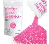 Hemway Glitter Paint Additive - Baby Pink Iridescent | 100g Chunky Metallic Flakes for Adding Sparkle to Paints & Wood Varnish | Add to Emulsion, Acrylic & Latex for Indoor Sparkly Walls