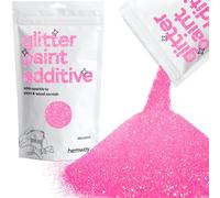 Hemway Glitter Paint Additive - Baby Pink Iridescent | 100g Microfine Metallic Flakes for Adding Sparkle to Paints & Wood Varnish | Add to Emulsion, Acrylic & Latex for Indoor Sparkly Walls