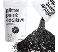 Hemway Glitter Paint Additive - Black | 100g Extra Chunky Metallic Flakes for Adding Sparkle to Paints & Wood Varnish | Add to Emulsion, Acrylic & Latex for Indoor Sparkly Walls