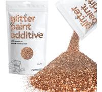 Hemway Glitter Paint Additive - Bronze Brown | 100g Chunky Metallic Flakes for Adding Sparkle to Paints & Wood Varnish | Add to Emulsion, Acrylic & Latex for Indoor Sparkly Walls