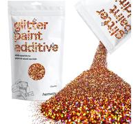 Hemway Glitter Paint Additive - Bronze Brown Holographic | 100g Chunky Metallic Flakes for Adding Sparkle to Paints & Wood Varnish | Add to Emulsion, Acrylic & Latex for Indoor Sparkly Walls