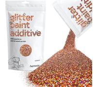 Hemway Glitter Paint Additive - Bronze Brown Holographic | 100g Ultrafine Metallic Flakes for Adding Sparkle to Paints & Wood Varnish | Add to Emulsion, Acrylic & Latex for Indoor Sparkly Walls