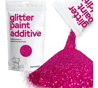 Hemway Glitter Paint Additive - Dark Rose Pink | 100g Metallic Flakes for Adding Sparkle to Paints & Wood Varnish | Add to Emulsion, Acrylic & Latex for Indoor Sparkly Walls
