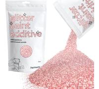 Hemway Glitter Paint Additive - Light Rose Gold | 100g Fine Metallic Flakes for Adding Sparkle to Paints & Wood Varnish | Add to Emulsion, Acrylic & Latex for Indoor Sparkly Walls