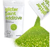Hemway Glitter Paint Additive - Lime Green | 100g Metallic Flakes for Adding Sparkle to Paints & Wood Varnish | Add to Emulsion, Acrylic & Latex for Indoor Sparkly Walls