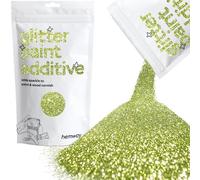 Hemway Glitter Paint Additive - Olive Green | 100g Fine Metallic Flakes for Adding Sparkle to Paints & Wood Varnish | Add to Emulsion, Acrylic & Latex for Indoor Sparkly Walls