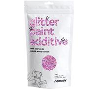 Hemway Glitter Paint Additive - Pink Holographic | Extra Chunky Metallic Flakes for Adding Sparkle to Paints & Wood Varnish | Add to Emulsion, Acrylic & Latex for Indoor Sparkly Walls | 100 g
