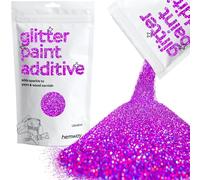Hemway Glitter Paint Additive - Purple Holographic | 100g Ultrafine Metallic Flakes for Adding Sparkle to Paints & Wood Varnish | Add to Emulsion, Acrylic & Latex for Indoor Sparkly Walls