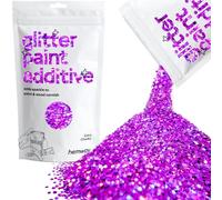 Hemway Glitter Paint Additive - Purple Holographic | Extra Chunky Metallic Flakes for Adding Sparkle to Paints & Wood Varnish | Add to Emulsion, Acrylic & Latex for Indoor Sparkly Walls | 100 g