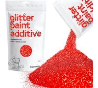 Hemway Glitter Paint Additive - Red | 100g Fine Metallic Flakes for Adding Sparkle to Paints & Wood Varnish | Add to Emulsion, Acrylic & Latex for Indoor Sparkly Walls