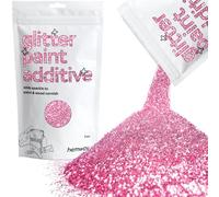 Hemway Glitter Paint Additive - Rose Pink | 100g Fine Metallic Flakes for Adding Sparkle to Paints & Wood Varnish | Add to Emulsion, Acrylic & Latex for Indoor Sparkly Walls