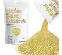 Hemway Glitter Paint Additive - Sand Gold | 100g Ultrafine Metallic Flakes for Adding Sparkle to Paints & Wood Varnish | Add to Emulsion, Acrylic & Latex for Indoor Sparkly Walls