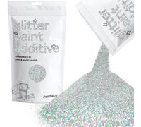 Hemway Glitter Paint Additive - Silver Holographic | 100g Metallic Flakes for Adding Sparkle to Paints & Wood Varnish | Add to Emulsion, Acrylic & Latex for Indoor Sparkly Walls