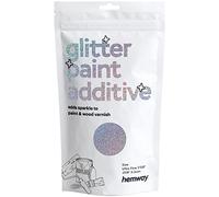 Hemway Glitter Paint Additive - Silver Holographic | 100g Ultrafine Metallic Flakes for Adding Sparkle to Paints & Wood Varnish | Add to Emulsion, Acrylic & Latex for Indoor Sparkly Walls
