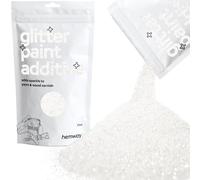 Hemway Glitter Paint Additive - White Iridescent | 100g Fine Metallic Flakes for Adding Sparkle to Paints & Wood Varnish | Add to Emulsion, Acrylic & Latex for Indoor Sparkly Walls