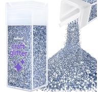 Hemway Glitter Shaker Azure Blue 110g Chunky, Craft Glitter Shaker for Resin & Epoxy Crafts, Christmas Art Supplies, Nail, Body, Face, Eye, Festival, Crafting, Slime, Sparkle