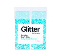 Hemway Glitter Shaker Baby Blue 130g x2 Pack Extra Chunky, Craft Glitter Shakers for Resin & Epoxy Crafts, Christmas Art Supplies, Nail, Body, Face, Eye, Festival, Crafting, Slime, Sparkle