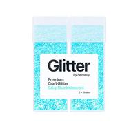 Hemway Glitter Shaker Baby Blue 130g x2 Pack Fine, Craft Glitter Shakers for Resin & Epoxy Crafts, Christmas Art Supplies, Nail, Body, Face, Eye, Festival, Crafting, Slime, Sparkle