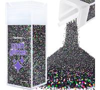 Hemway Glitter Shaker Black Holographic 110g Fine, Craft Glitter Shaker for Resin & Epoxy Crafts, Christmas Art Supplies, Nail, Body, Face, Eye, Festival, Crafting, Slime, Sparkle