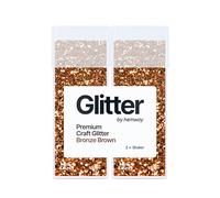 Hemway Glitter Shaker Bronze Brown 110g x2 Pack Extra Chunky, Craft Glitter Shakers for Resin & Epoxy Crafts, Christmas Art Supplies, Nail, Body, Face, Eye, Festival, Crafting, Slime, Sparkle