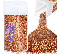 Hemway Glitter Shaker Bronze Brown Holographic 110g Fine, Craft Glitter Shaker for Resin & Epoxy Crafts, Christmas Art Supplies, Nail, Body, Face, Eye, Festival, Crafting, Slime, Sparkle