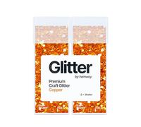 Hemway Glitter Shaker Copper 110g x2 Pack Super Chunky, Craft Glitter Shakers for Resin & Epoxy Crafts, Christmas Art Supplies, Nail, Body, Face, Eye, Festival, Crafting, Slime, Sparkle