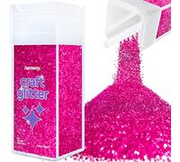 Hemway Glitter Shaker Dark Rose Pink 110g Fine, Craft Glitter Shaker for Resin & Epoxy Crafts, Christmas Art Supplies, Nail, Body, Face, Eye, Festival, Crafting, Slime, Sparkle