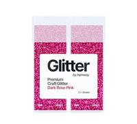 Hemway Glitter Shaker Dark Rose Pink 110g x2 Pack Fine, Craft Glitter Shakers for Resin & Epoxy Crafts, Christmas Art Supplies, Nail, Body, Face, Eye, Festival, Crafting, Slime, Sparkle