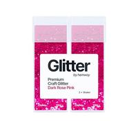 Hemway Glitter Shaker Dark Rose Pink 130g x2 Pack Chunky, Craft Glitter Shakers for Resin & Epoxy Crafts, Christmas Art Supplies, Nail, Body, Face, Eye, Festival, Crafting, Slime, Sparkle