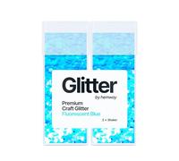 Hemway Glitter Shaker Fluorescent Blue 110g x2 Pack Super Chunky, Craft Glitter Shakers for Resin & Epoxy Crafts, Christmas Art Supplies, Nail, Body, Face, Eye, Festival, Crafting, Slime, Sparkle