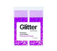 Hemway Glitter Shaker Fluorescent Purple 110g x2 Pack Chunky, Craft Glitter Shakers for Resin & Epoxy Crafts, Christmas Art Supplies, Nail, Body, Face, Eye, Festival, Crafting, Slime, Sparkle