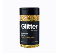 Hemway Glitter Shaker For Cosmetics, Festivals, Epoxy Resin & Crafts - Gold Holographic - Extra Chunky | Size: 100g Hemway Gold 100g