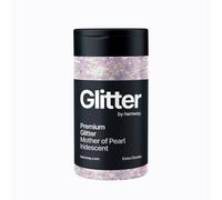 Hemway Glitter Shaker For Cosmetics, Festivals, Epoxy Resin & Crafts - Mother Of Pearl Iridescent - Extra Chunky in White | Size: 100g Hemway White 100g