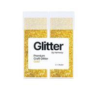 Hemway Glitter Shaker Gold 110g x2 Pack Fine, Craft Glitter Shakers for Resin & Epoxy Crafts, Christmas Art Supplies, Nail, Body, Face, Eye, Festival, Crafting, Slime, Sparkle
