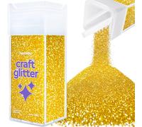 Hemway Glitter Shaker Gold 130g Microfine, Craft Glitter Shaker for Resin & Epoxy Crafts, Christmas Art Supplies, Nail, Body, Face, Eye, Festival, Crafting, Slime, Sparkle